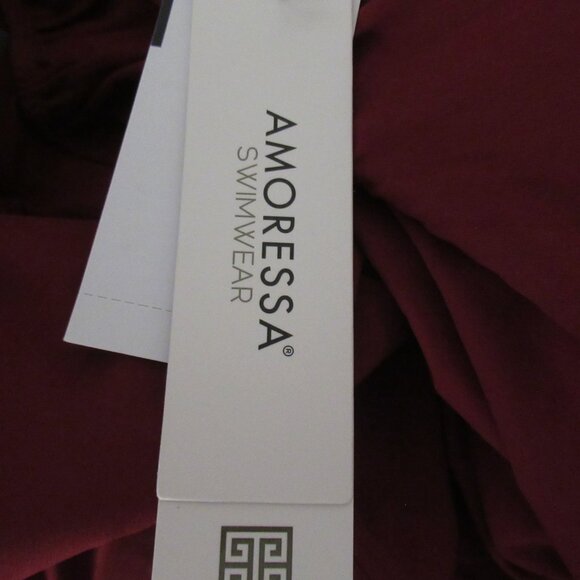 New $170 Amoressa Swimsuit 14 Paprika Sashay One Piece Shaping Miraclebrand - Picture 10 of 10